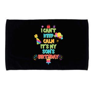 I Can't Keep Calm It's My Son's Birthday Microfiber Hand Towel