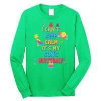 I Can't Keep Calm It's My Son's Birthday Long Sleeve Shirt