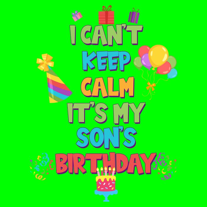 I Can't Keep Calm It's My Son's Birthday Sustainable Beanie