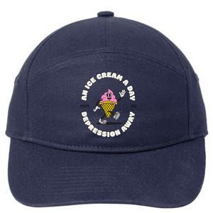 Ice Cream Keeps The Depression Away Ice Cream Lovers 7-Panel Snapback Hat