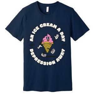 Ice Cream Keeps The Depression Away Ice Cream Lovers Premium T-Shirt