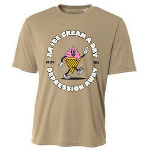 Ice Cream Keeps The Depression Away Ice Cream Lovers Cooling Performance Crew T-Shirt