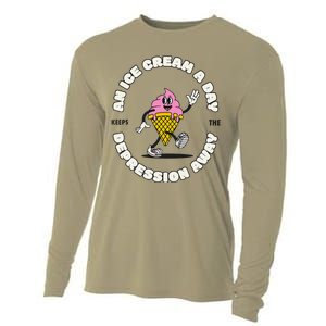 Ice Cream Keeps The Depression Away Ice Cream Lovers Cooling Performance Long Sleeve Crew