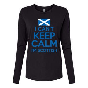 I Cant Keep Calm Im Scottish Funny Scotland Meme Gift Womens Cotton Relaxed Long Sleeve T-Shirt