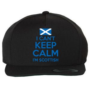 I Cant Keep Calm Im Scottish Funny Scotland Meme Gift Wool Snapback Cap