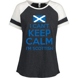 I Cant Keep Calm Im Scottish Funny Scotland Meme Gift Enza Ladies Jersey Colorblock Tee