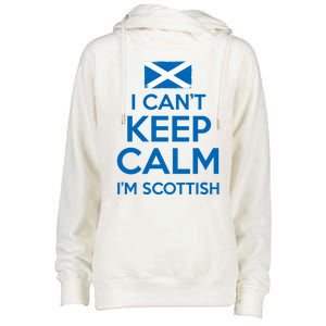 I Cant Keep Calm Im Scottish Funny Scotland Meme Gift Womens Funnel Neck Pullover Hood