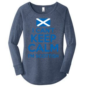 I Cant Keep Calm Im Scottish Funny Scotland Meme Gift Women's Perfect Tri Tunic Long Sleeve Shirt