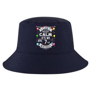 I Can't Keep Calm It's My 7th Birthday 7 Year Old Cool Comfort Performance Bucket Hat