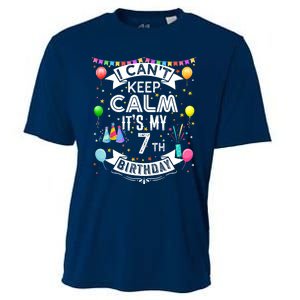 I Can't Keep Calm It's My 7th Birthday 7 Year Old Cooling Performance Crew T-Shirt