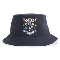 I Can't Keep Calm It's My 7th Birthday 7 Year Old Sustainable Bucket Hat