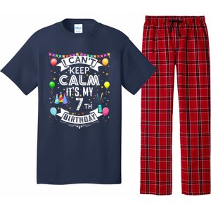 I Can't Keep Calm It's My 7th Birthday 7 Year Old Pajama Set