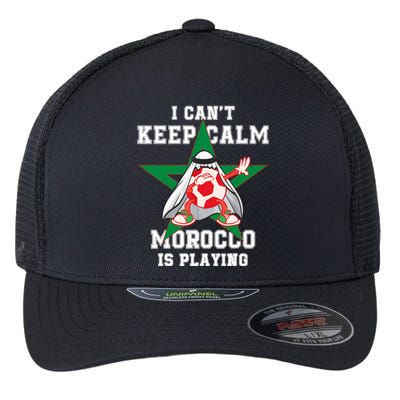 I Can't Keep Calm Morocco Is Playing Morrocan Pride Flexfit Unipanel Trucker Cap