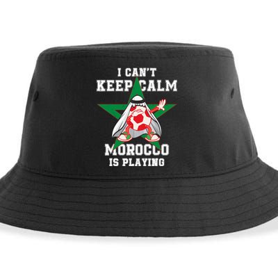 I Can't Keep Calm Morocco Is Playing Morrocan Pride Sustainable Bucket Hat