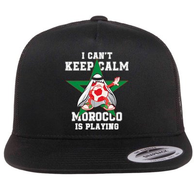 I Can't Keep Calm Morocco Is Playing Morrocan Pride Flat Bill Trucker Hat