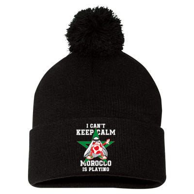 I Can't Keep Calm Morocco Is Playing Morrocan Pride Pom Pom 12in Knit Beanie