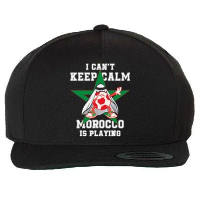 I Can't Keep Calm Morocco Is Playing Morrocan Pride Wool Snapback Cap