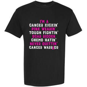 I'm Cancer Kickin Pink Wearing Tough Fighting Garment-Dyed Heavyweight T-Shirt