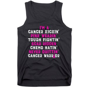 I'm Cancer Kickin Pink Wearing Tough Fighting Tank Top