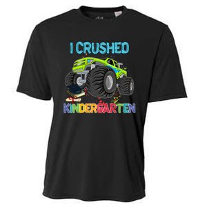 I Crushed Kindergarten Monster Truck Graduation Gifts Boy Cooling Performance Crew T-Shirt