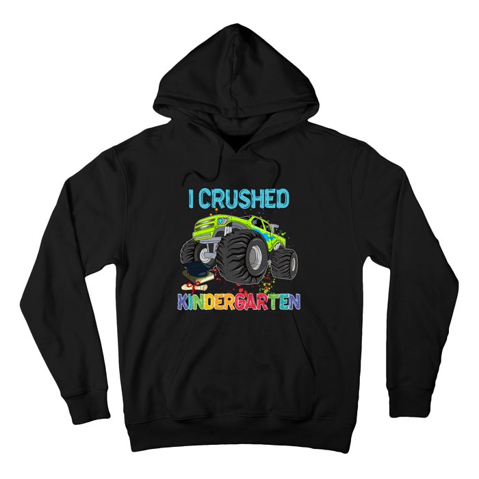 I Crushed Kindergarten Monster Truck Graduation Gifts Boy Hoodie