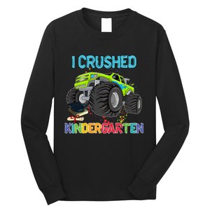 I Crushed Kindergarten Monster Truck Graduation Gifts Boy Long Sleeve Shirt