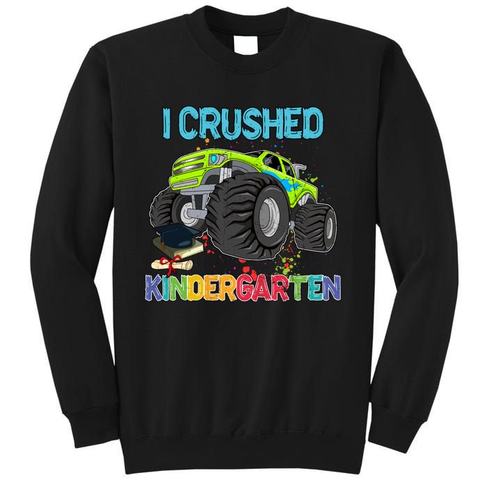 I Crushed Kindergarten Monster Truck Graduation Gifts Boy Sweatshirt