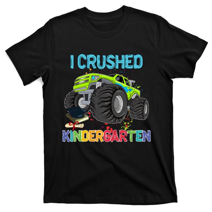 I Crushed Kindergarten Monster Truck Graduation Gifts Boy T-Shirt