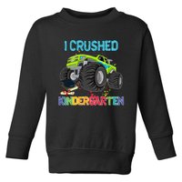 I Crushed Kindergarten Monster Truck Graduation Gifts Boy Toddler Sweatshirt