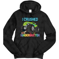 I Crushed Kindergarten Monster Truck Graduation Gifts Boy Tie Dye Hoodie