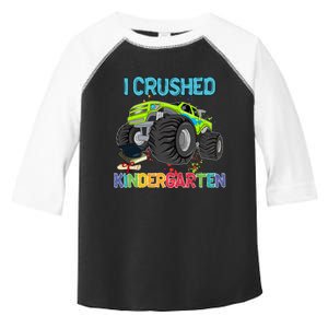 I Crushed Kindergarten Monster Truck Graduation Gifts Boy Toddler Fine Jersey T-Shirt