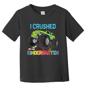 I Crushed Kindergarten Monster Truck Graduation Gifts Boy Toddler T-Shirt