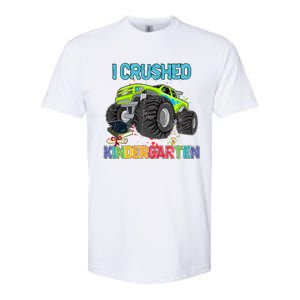 I Crushed Kindergarten Monster Truck Graduation Gifts Boy Softstyle CVC T-Shirt