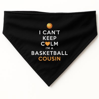 I CanT Keep Calm IM A Basketball Cousin USA-Made Doggie Bandana