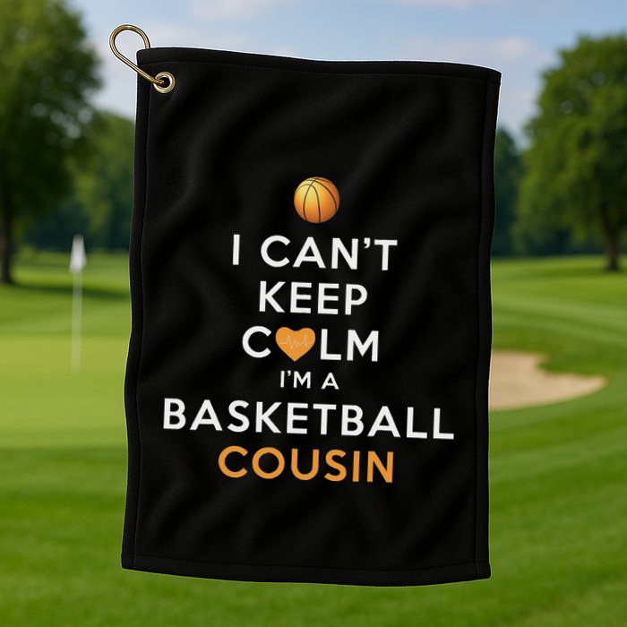I CanT Keep Calm IM A Basketball Cousin Golf Towel