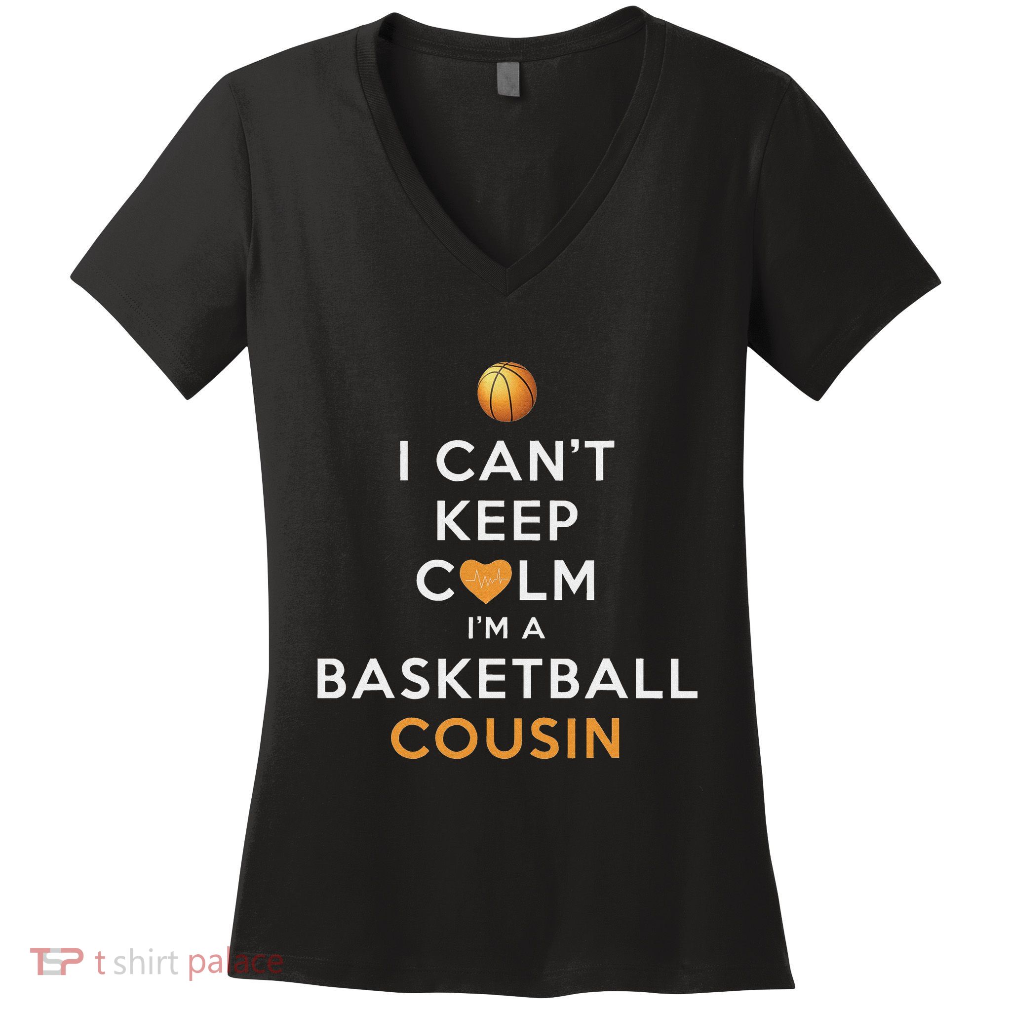 I CanT Keep Calm IM A Basketball Cousin Women's V-Neck T-Shirt