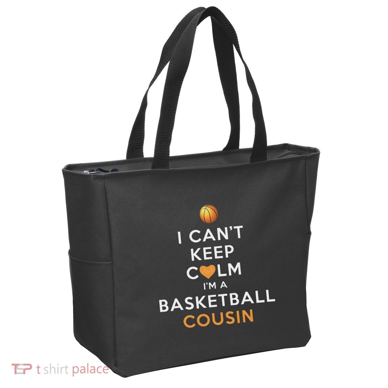 I CanT Keep Calm IM A Basketball Cousin Zip Tote Bag