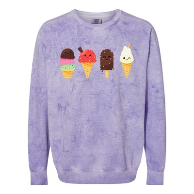 Ice Cream Lover s for Summer Colorblast Crewneck Sweatshirt