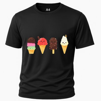 Ice Cream Lover s for Summer Cooling Performance Crew T-Shirt