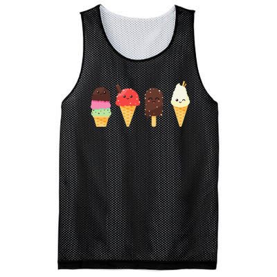 Ice Cream Lover s for Summer Mesh Reversible Basketball Jersey Tank