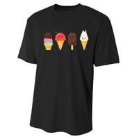 Ice Cream Lover s for Summer Performance Sprint T-Shirt