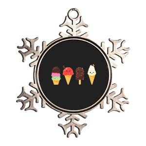 Ice Cream Lover s for Summer Metallic Star Ornament