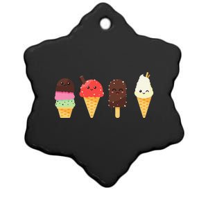 Ice Cream Lover s for Summer Ceramic Star Ornament