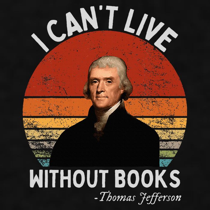I Cannot Live Without Books Thomas Jefferson Ladies PosiCharge Tri-Blend Wicking Tank