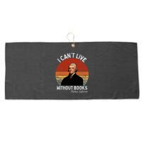 I Cannot Live Without Books Thomas Jefferson Large Microfiber Waffle Golf Towel