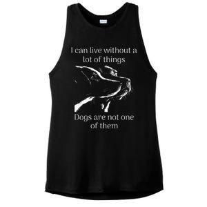 I CanT Live Without Dogs Ladies PosiCharge Tri-Blend Wicking Tank