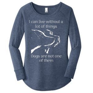 I CanT Live Without Dogs Women's Perfect Tri Tunic Long Sleeve Shirt