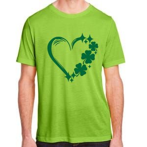 Irish Clover Love Heart St Patricks Day Adult ChromaSoft Performance T-Shirt