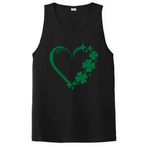 Irish Clover Love Heart St Patricks Day PosiCharge Competitor Tank