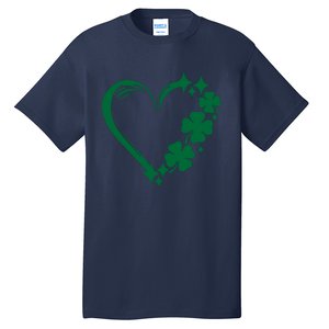 Irish Clover Love Heart St Patricks Day Tall T-Shirt